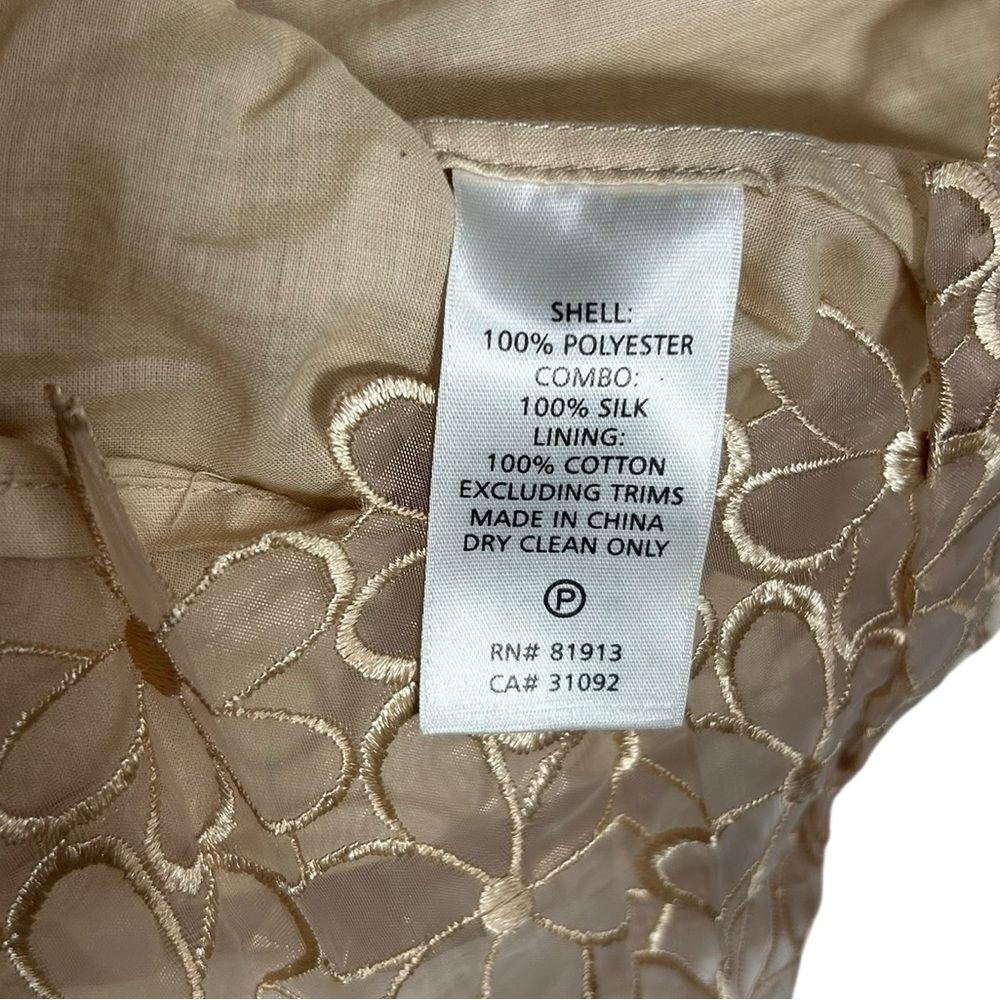 Anthropology Frock! By Tracy Reese Nude Gold Floral Fit and Flare Mini dress - Picture 11 of 11